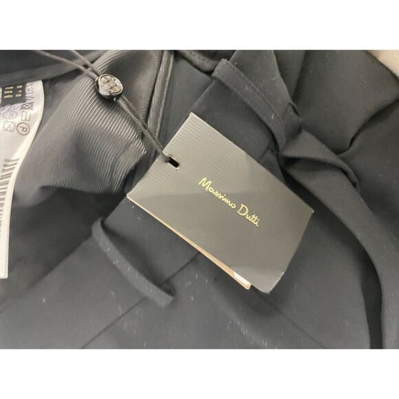 Massimo Dutti Womens Pants EU 36 US 4 Trousers Straight Leg Black 5014/714 NWT - Picture 4 of 11
